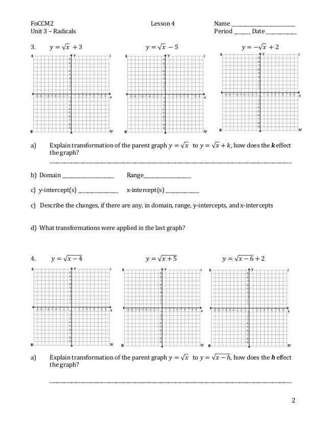 Printables. Transformations Of Quadratic Functions Worksheet. Mywcct Thousands of Printable 