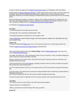 Notes For South Jersey