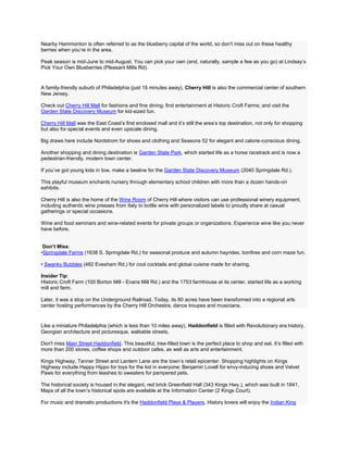 Notes For South Jersey