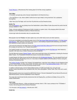 Notes For South Jersey