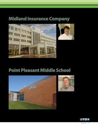 Midland Insurance Company
Cincinnati, OH

John Mullikan
Applied Mechanical
Systems, Inc.,
Cincinnati, Ohio

“With Taco you’re buying not just
the dependable products but the
excellent service we receive from their
representatives here in Ohio, Weber-Huff.”

Point Pleasant Middle School
Anne Arundel County, MD

Ray Pitt
Denver Elek,
Baltimore, Maryland

“Taco equipment was key to this steam
to hot water conversion. As big as these
Taco KV pumps are and the amount of
space we had to work with, it’s a real
nice compact job.”

	

PAG E

19

 