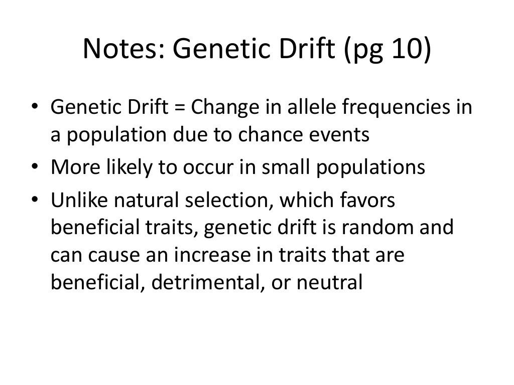 Notes drift