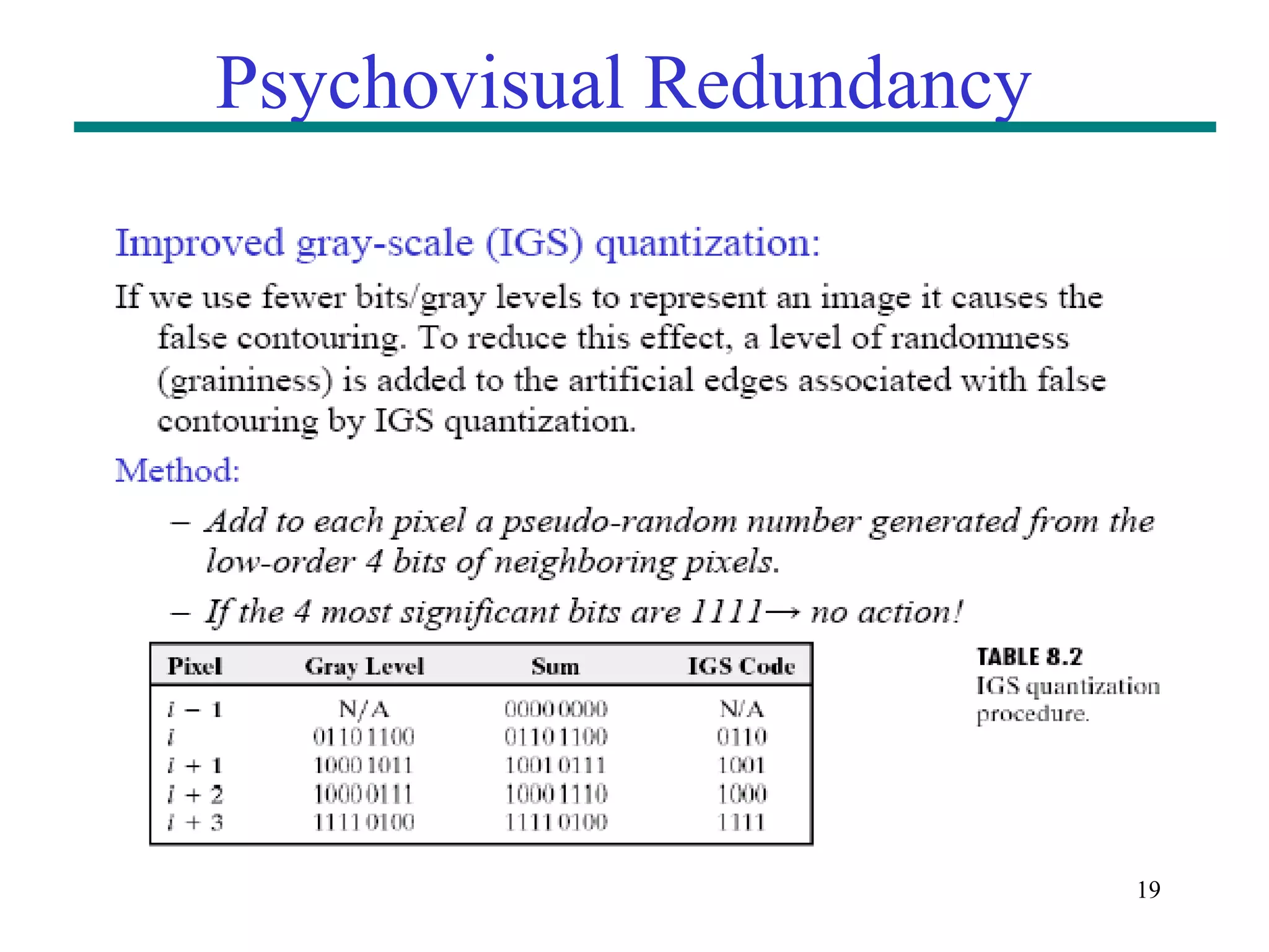 19 Psychovisual Redundancy 
