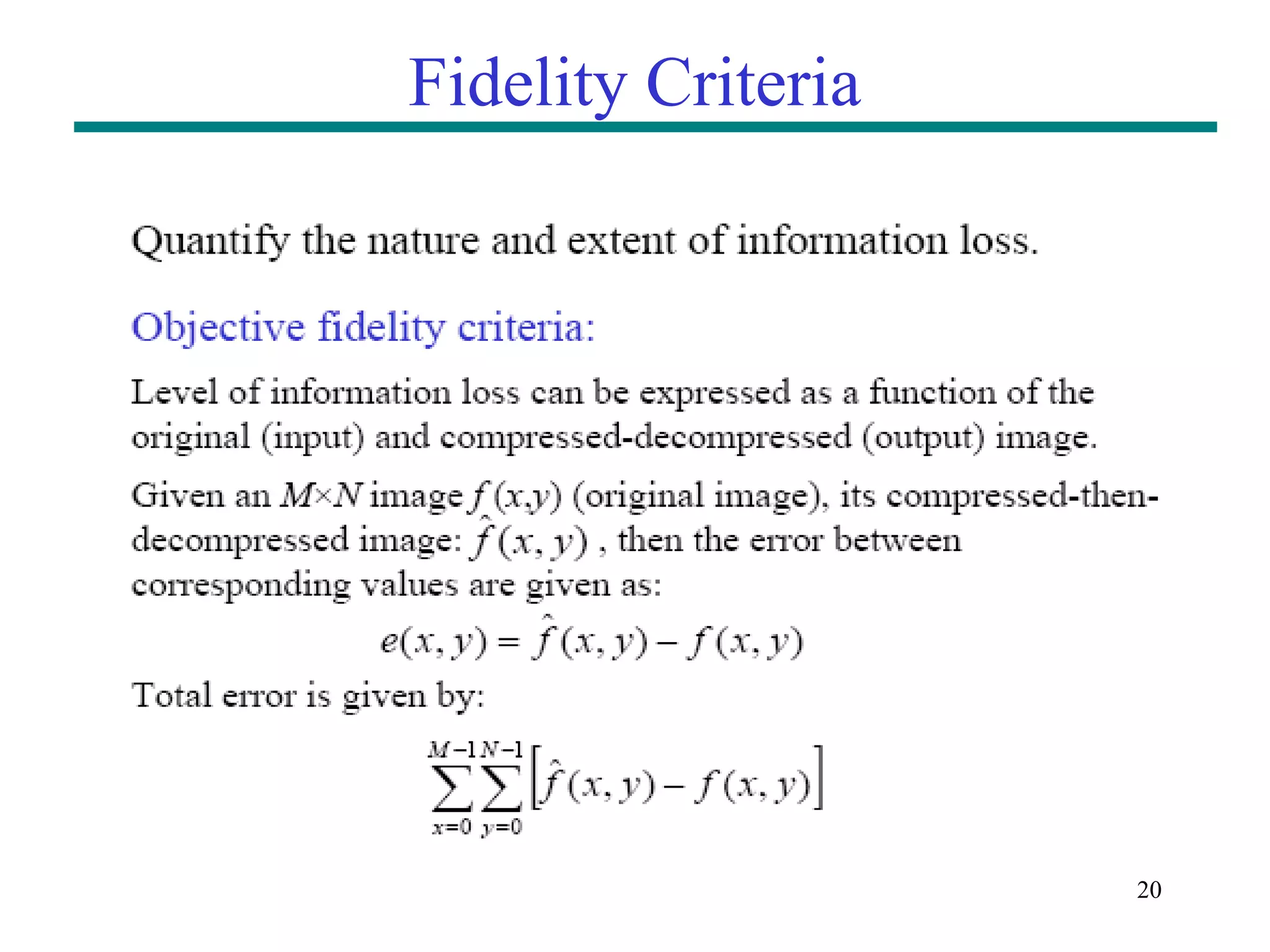 20 Fidelity Criteria 