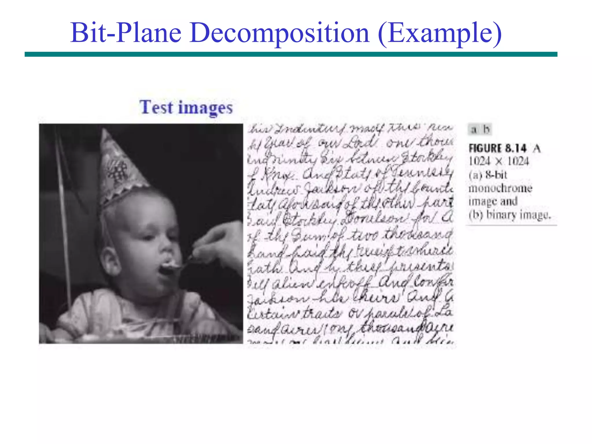 Bit-Plane Decomposition (Example) 