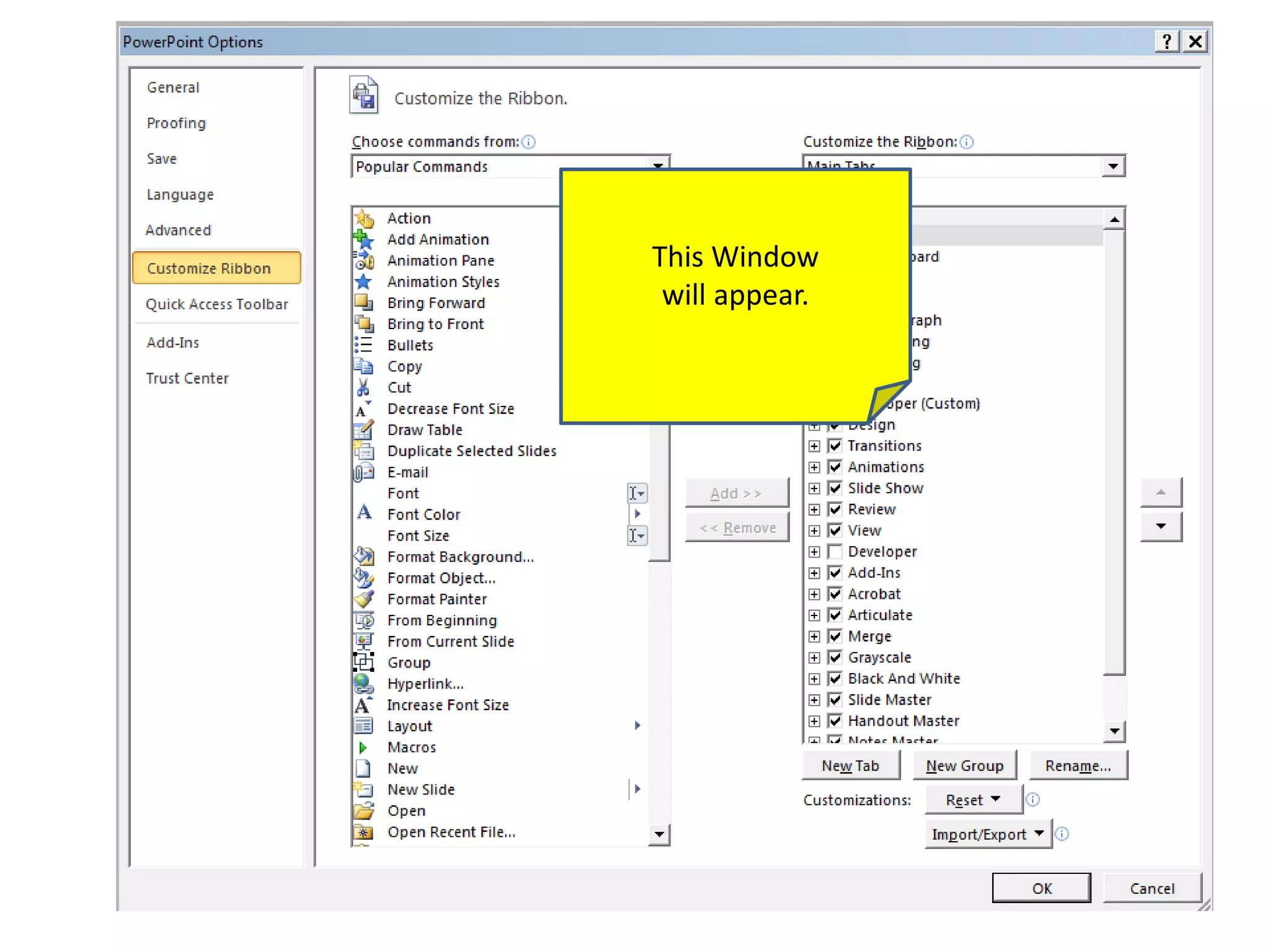 This Window
will appear.