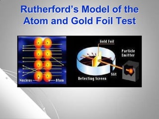 Rutherford’s Model of the
Atom and Gold Foil Test
 