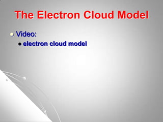 The Electron Cloud Model
 Video:
 electron cloud model
 