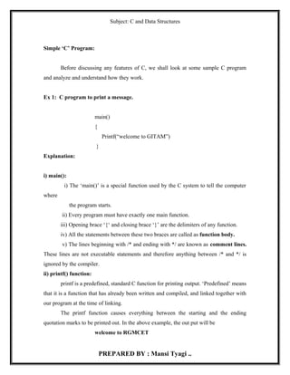 Notes of c programming  1st unit BCA I SEM Slide 5