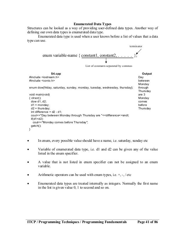 Notes of programming