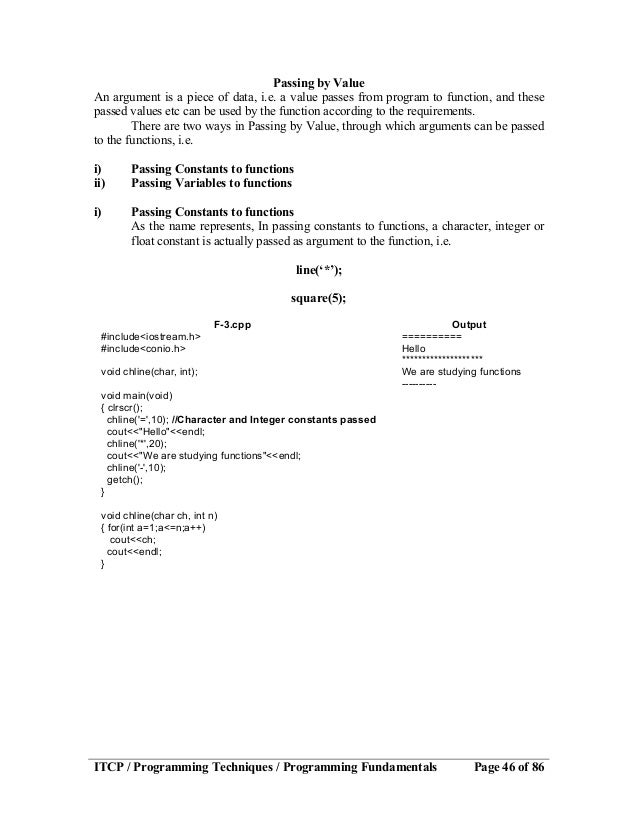 Notes of programming