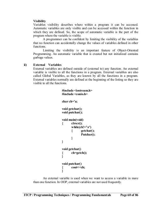 Notes of programming