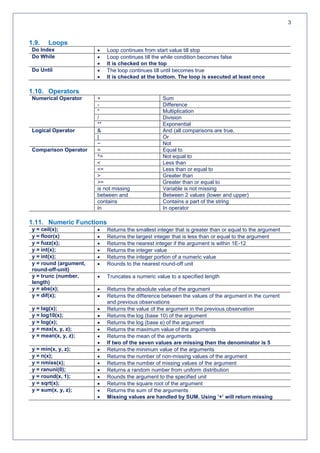 Complete Study Notes of SAS for Interviews | PDF