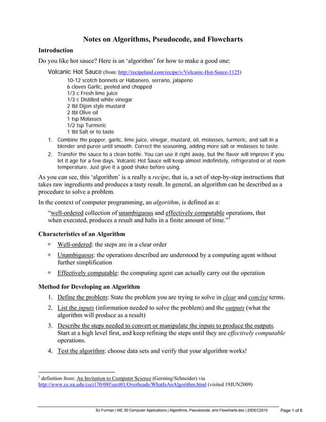 Notes on algorithms | PDF