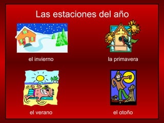 Las estaciones del año el invierno la primavera el verano el otoño 