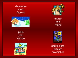 diciembre enero febrero marzo abril mayo junio julio agosto septiembre octubre noviembre 