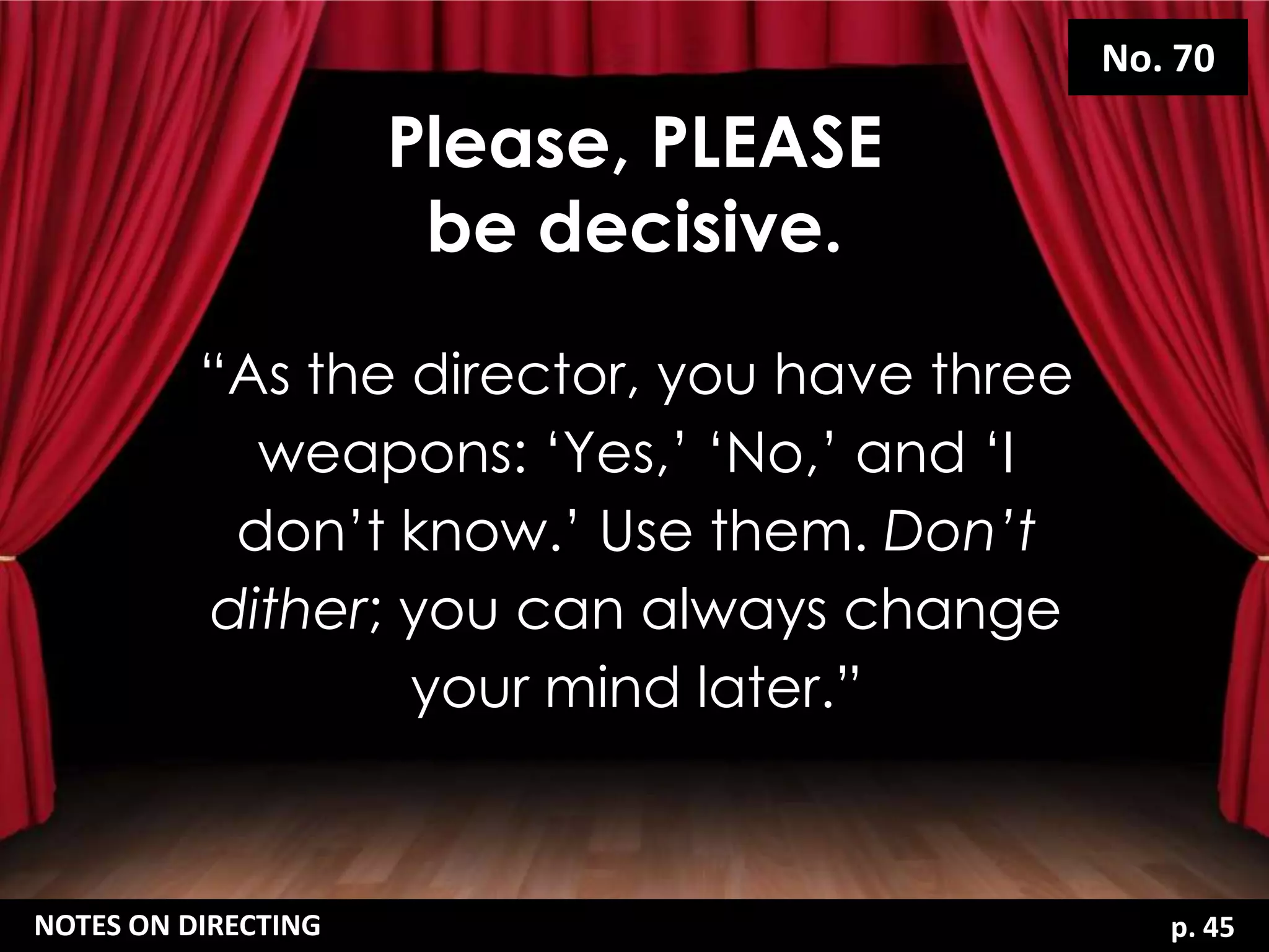 Notes On Directing