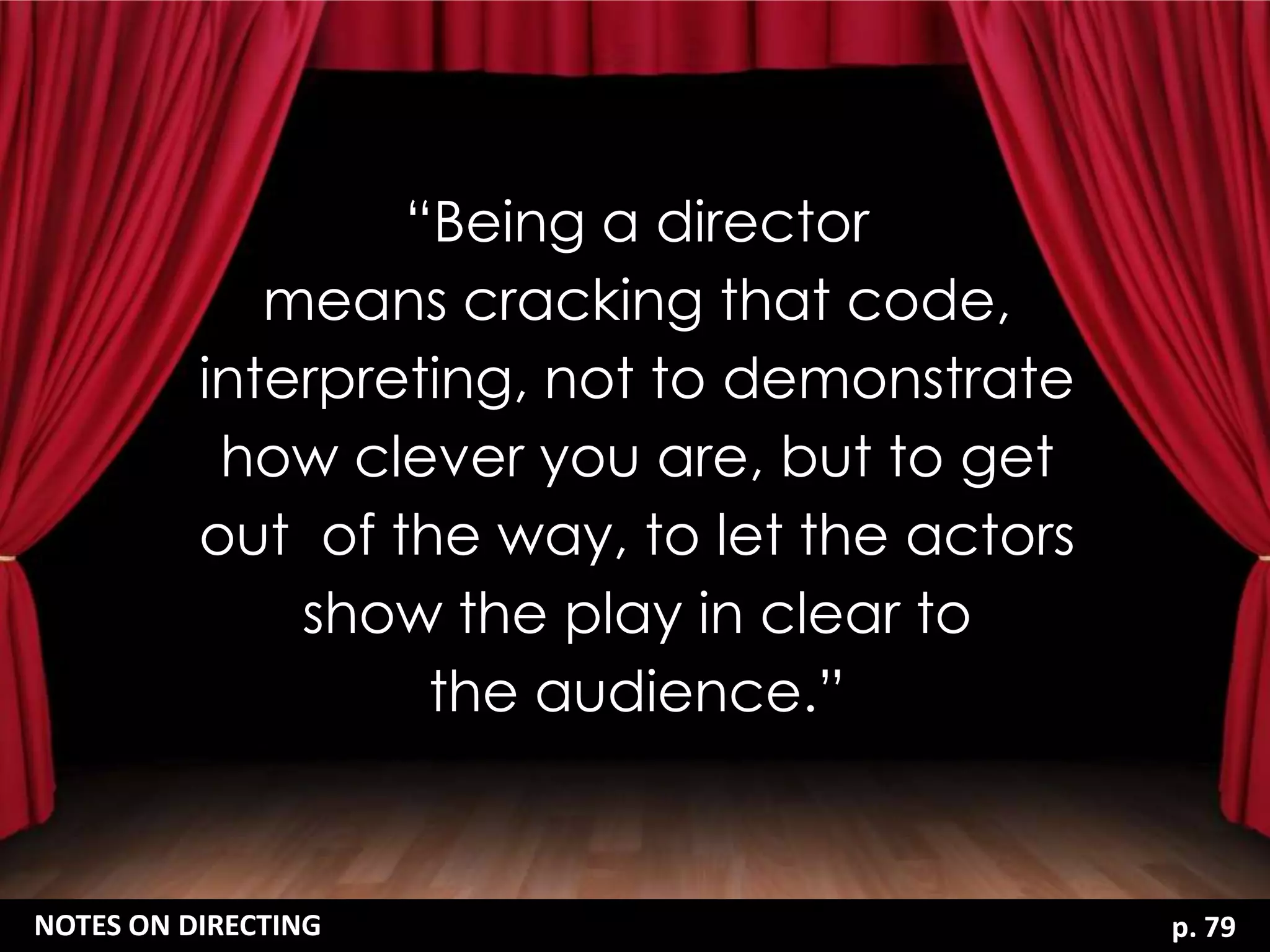 Notes On Directing