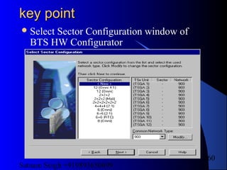 Satnam Singh +919893650699
260
key pointkey point
Select Sector Configuration window of
BTS HW Configurator
 