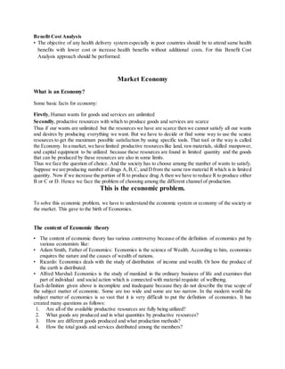 Unit 1 - Concept of Health Economics (306.5 - HEHF) Part 1 | DOCX