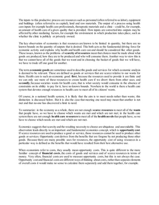 Unit 1 - Concept of Health Economics (306.5 - HEHF) Part 1 | DOCX