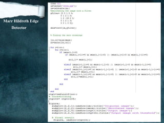 Marr Hildreth Edge
Detector
 