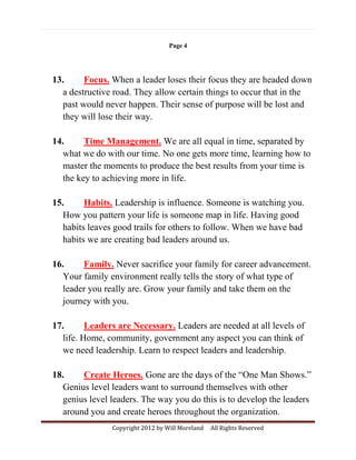 Notes On Leadership | PDF
