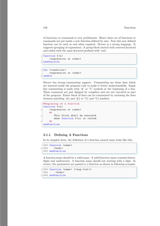 Notes for GNU Octave - Numerical Programming - for Students - 02 of 02 ...