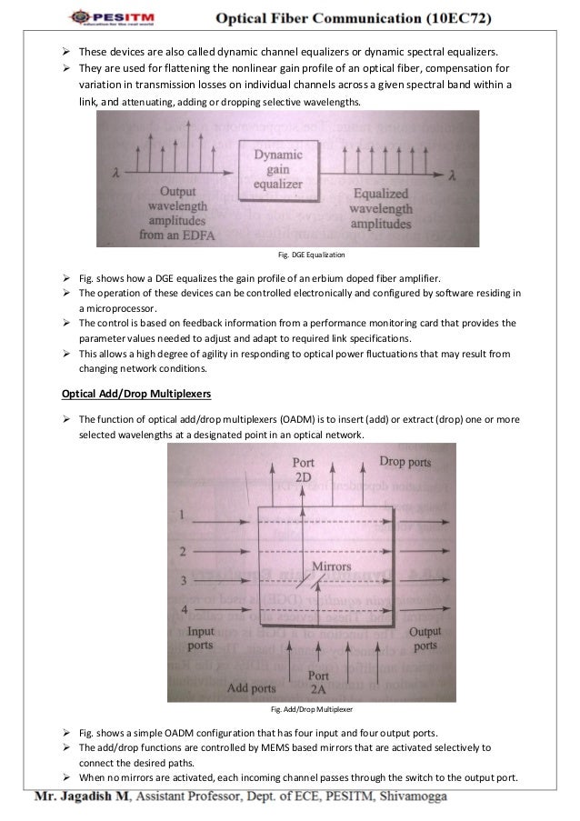 Notes on optical fiber communication unit7