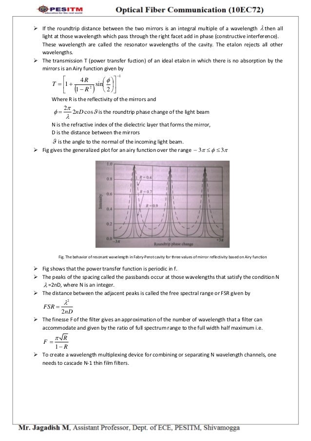 Notes on optical fiber communication unit7
