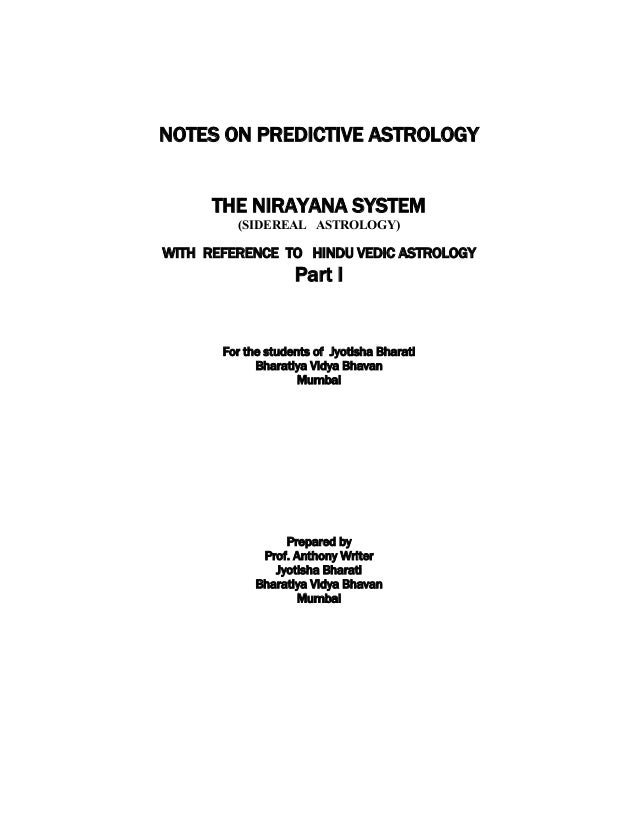Notes On Predictive Astrology Volume I Notes On Predictive Astrology Volume I