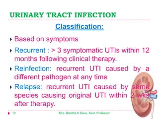 Recurring Uti Notes on urinary disorders 1 | PPTX