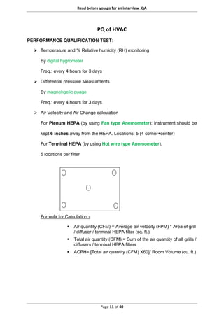 Acph Test Calculation Notes on validation | PDF