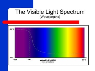 The Visible Light Spectrum
(Wavelengths)
 