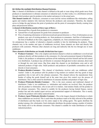 NOTES RETAIL AND DISTRIBUTION MANAGEMENT | PDF