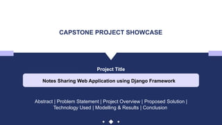 Notes Sharing Web Application using Django Framework - Vigneshwaran ...