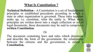 Detailed UNIT 1 NOTES OF CONSTITUTION OF INDIA | PDF