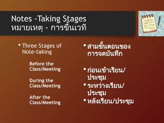 Note Taking Presentation 12345665432.ppt