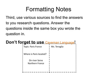 Caveman Notes Note taking caveman | PPTX