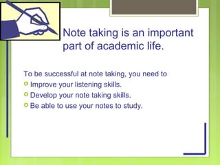 Note taking basics | PPT