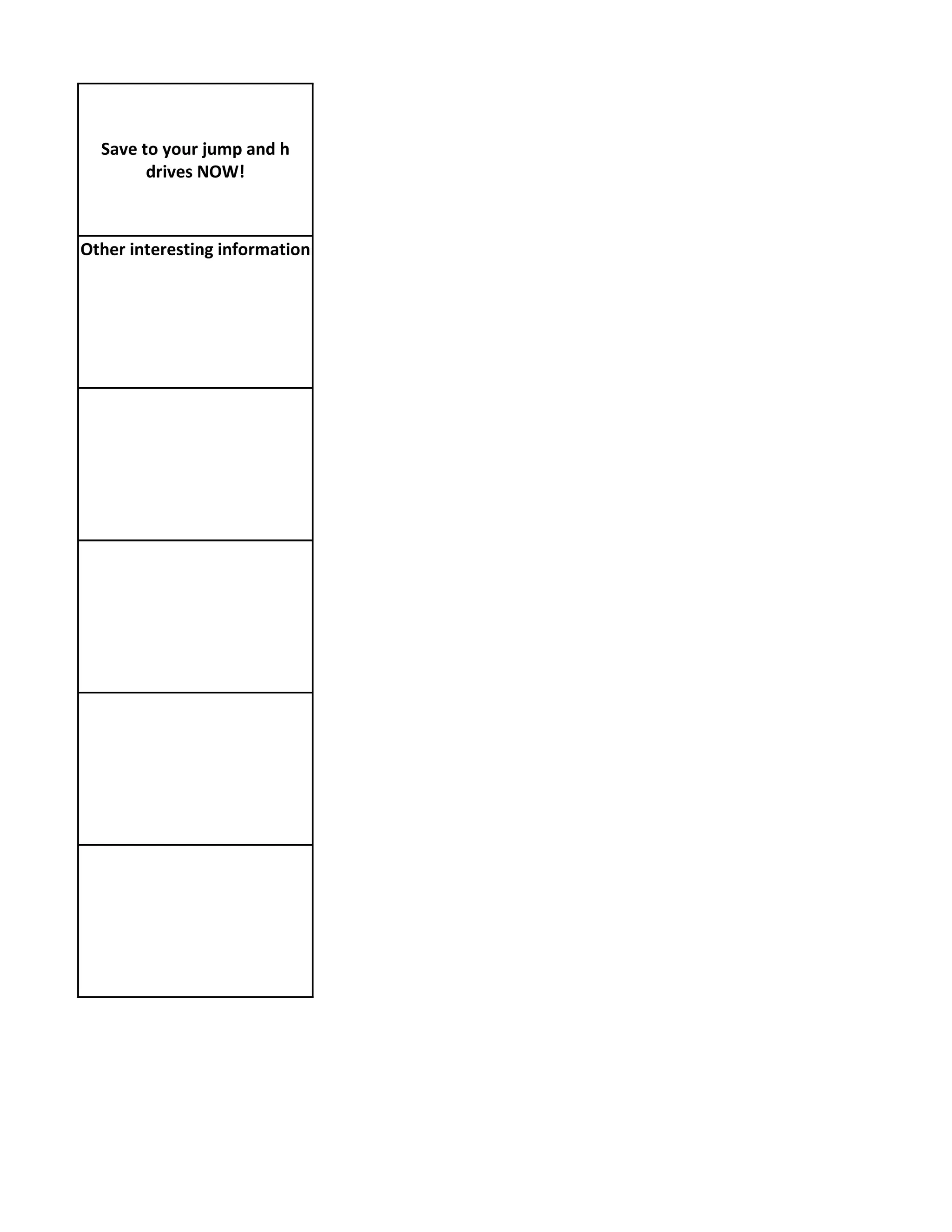Save to your jump and h
        drives NOW!



Other interesting information
 