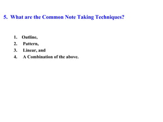 Note taking for university students | PPT