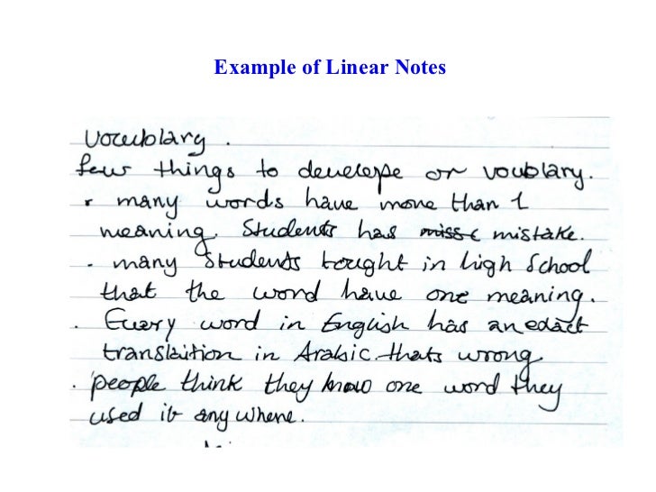 Note taking for university students