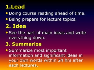 Note taking skills | PPT