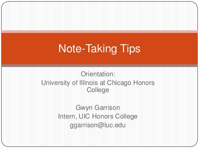 note taking tips for incoming freshmen at uic honors college tips for freshmen