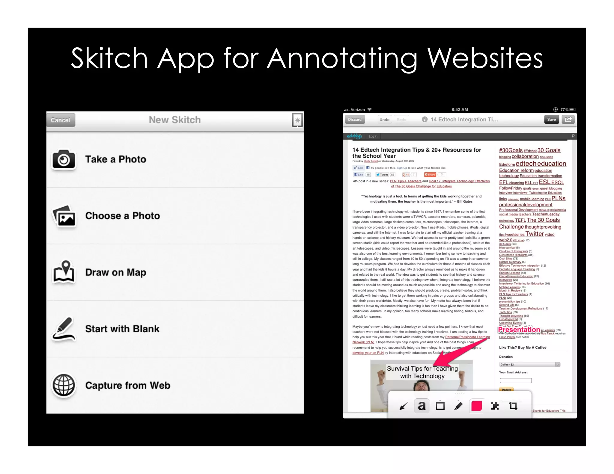 Skitch App for Annotating Websites