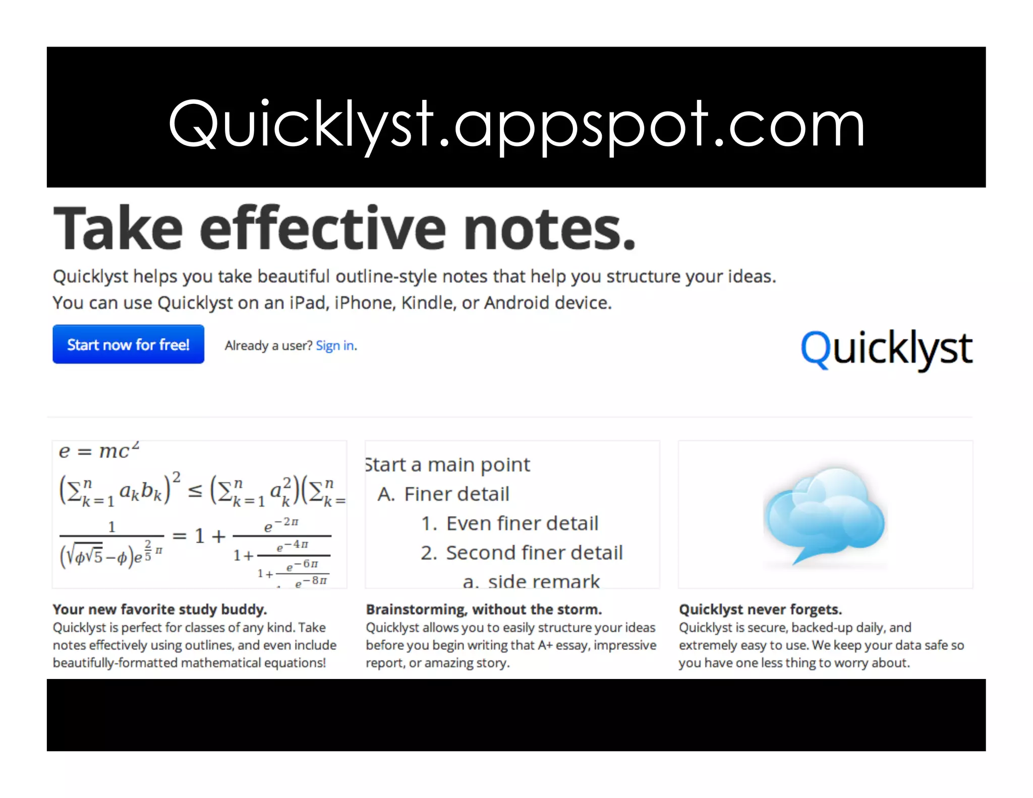 Quicklyst.appspot.com