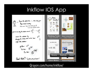 Inkflow IOS App
Qrayon.com/home/inkflow/
 