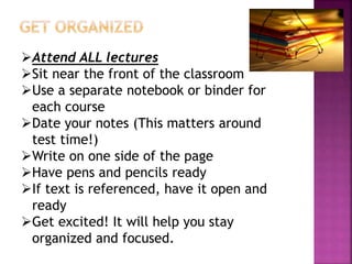 Note Taking Tips and Strategies | PPTX