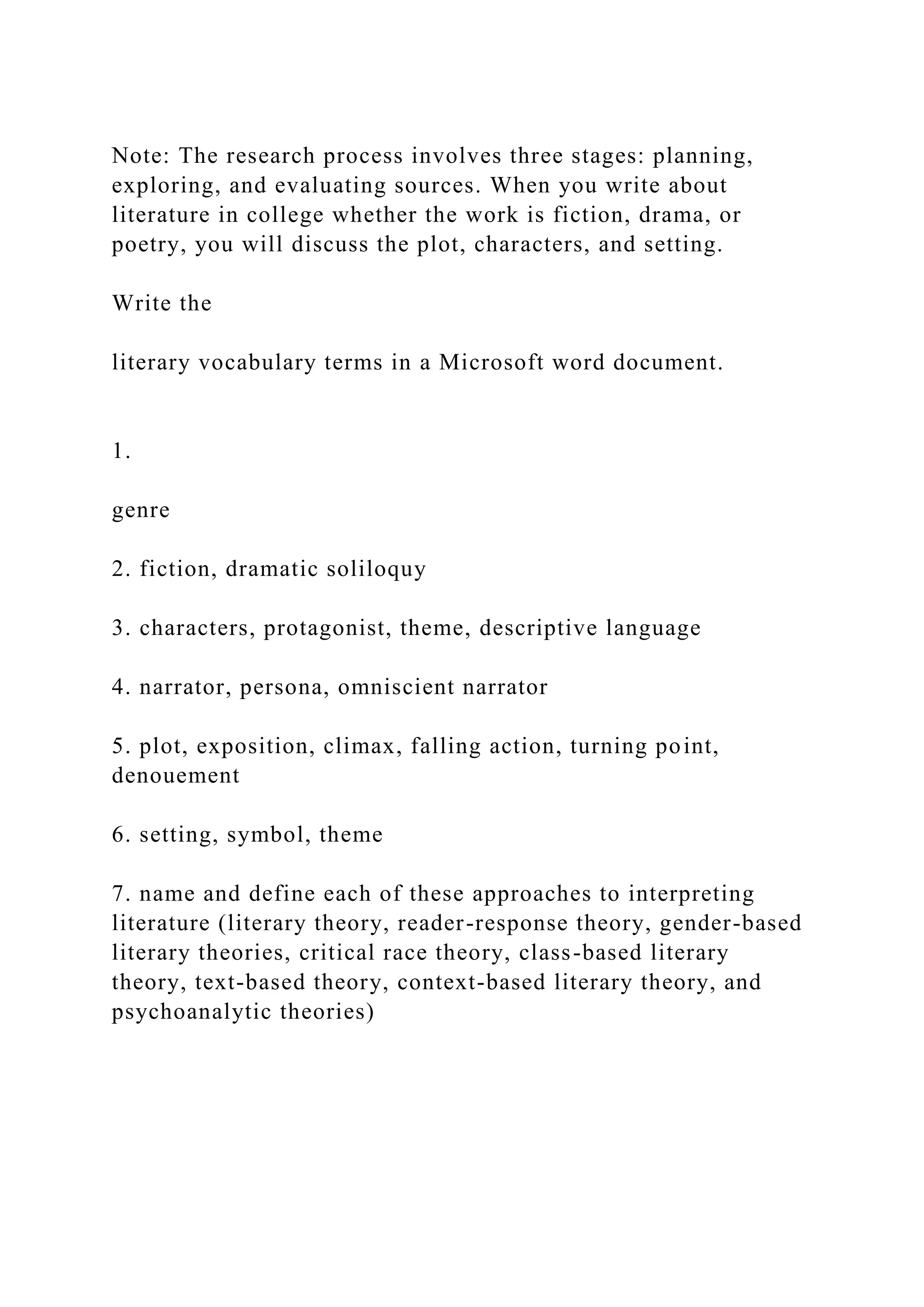 Note The research process involves three stages planning, explorin.docx